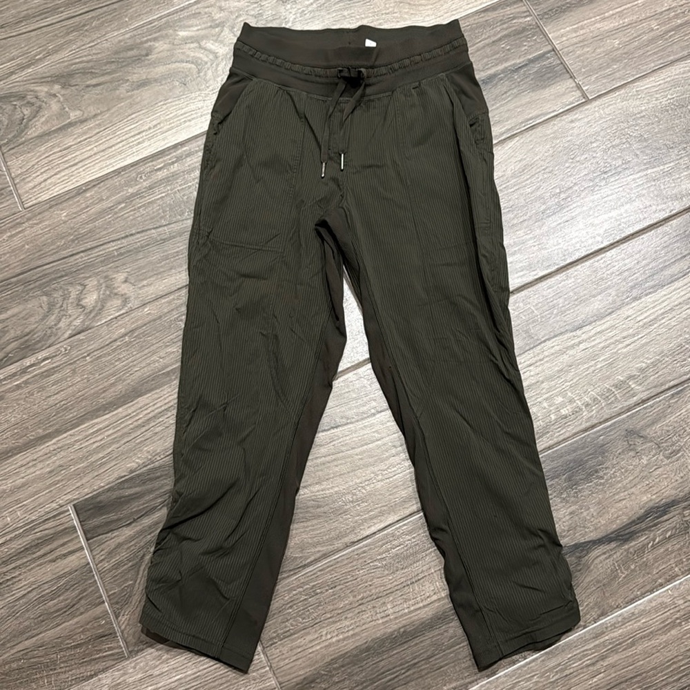 lululemon athletica Olive Green Ribbed Cropped Jogger